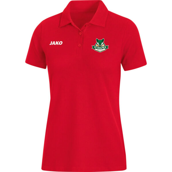 Polo coton femme rouge